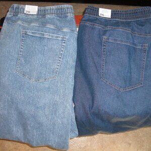 Lane Bryant jeans size 26 lot of 2 pair stretch nwt wide leg and straight leg